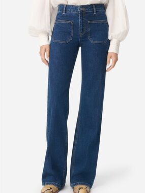 Universal Thread High-Rise Wide-Leg Women's Jeans in Dark Blue